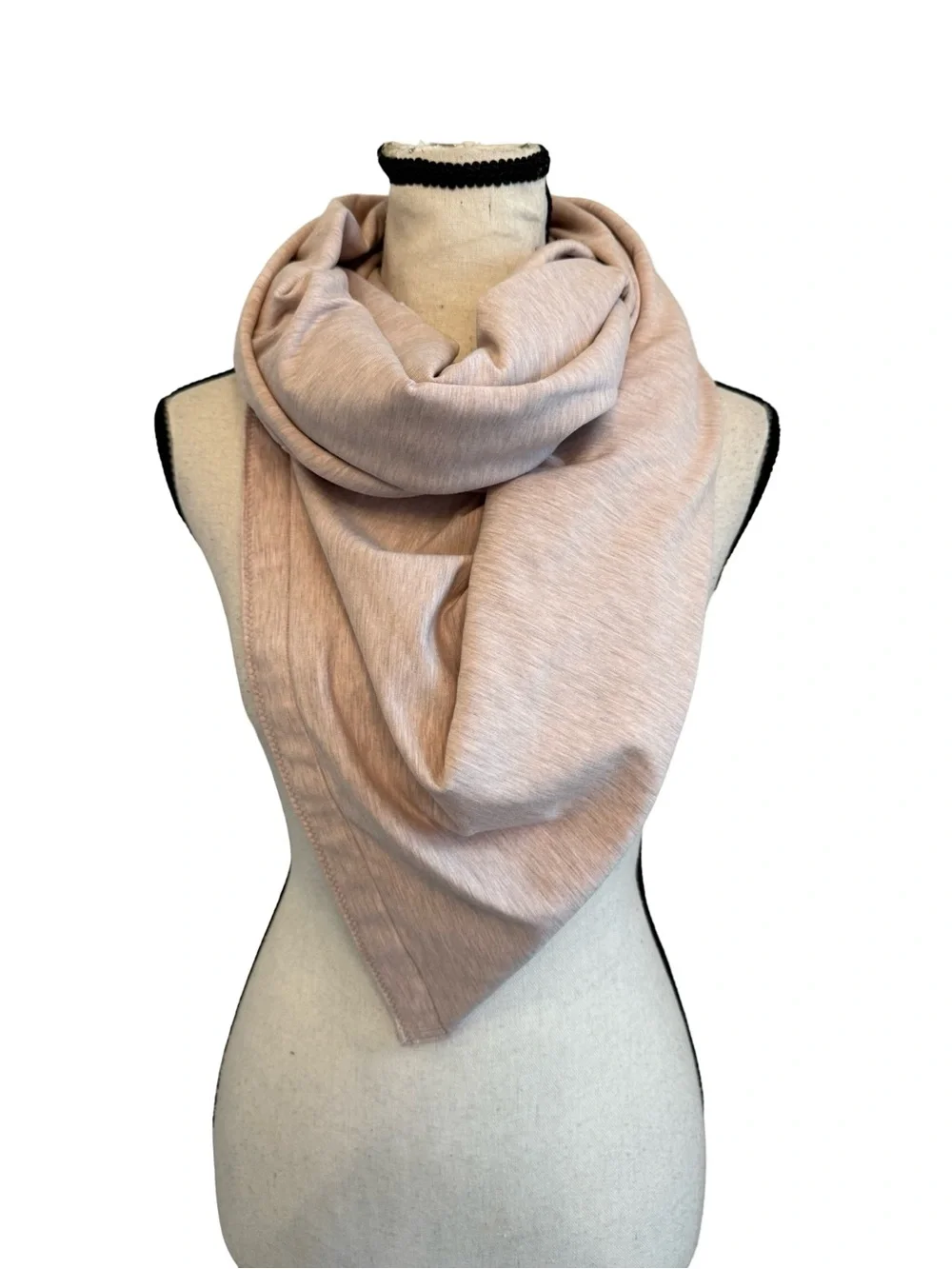 Lululemon Vinyasa Scarf Rulu Heathered Pink Gray Wrap Shawl Yoga Running